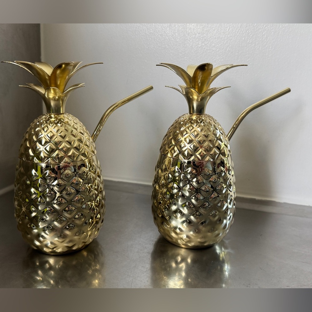 Gold Pineapple Cocktail Cups